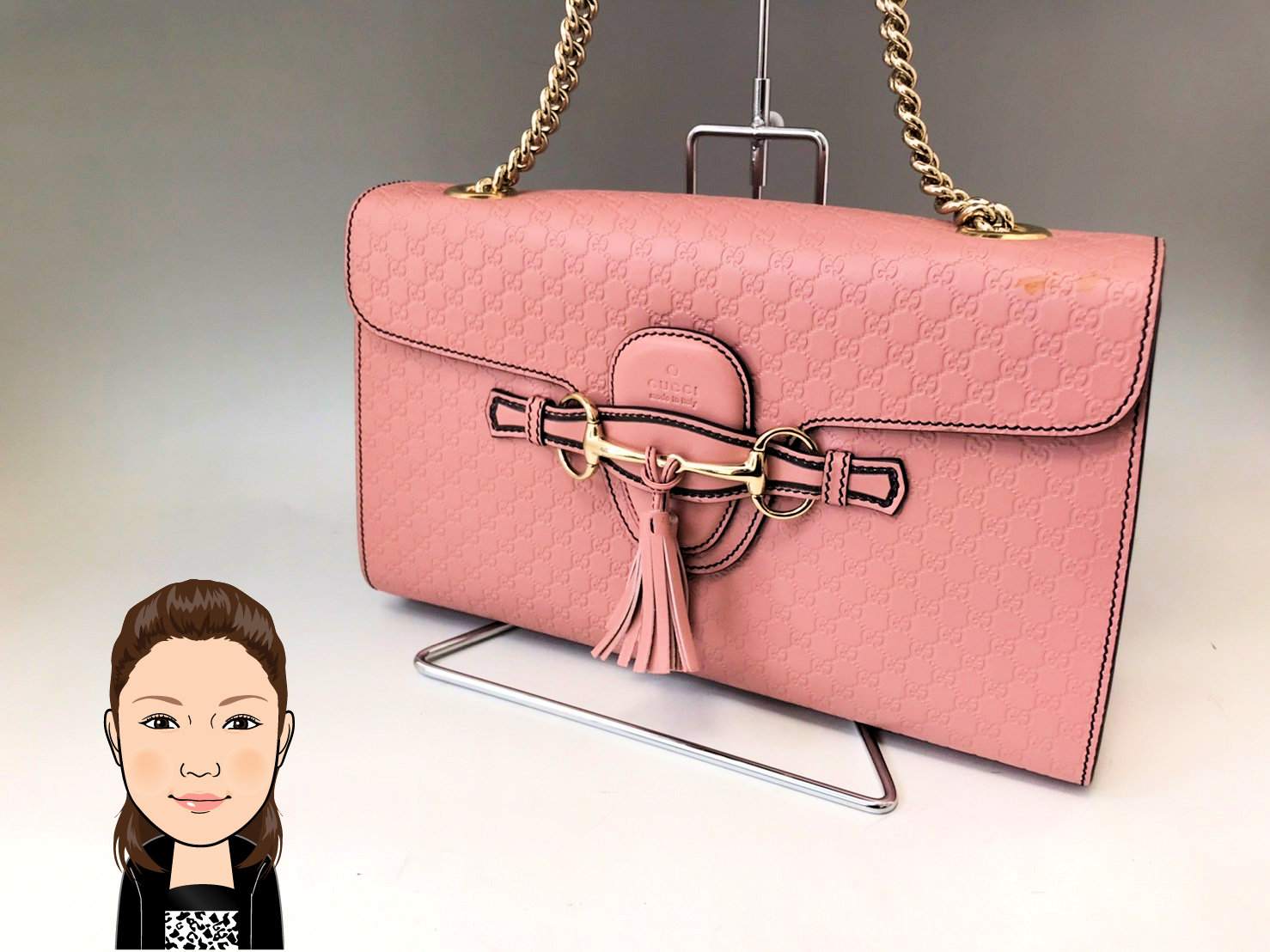 GUCCI 【グッチ】 グッチシマ チェーンショルダーバッグ 画像1