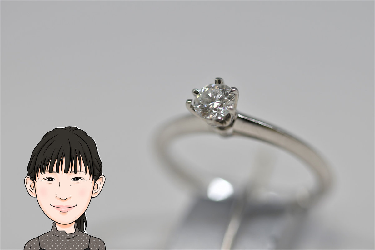 Tiffany 【ティファニー】Pt950 ダイヤモンド 立爪 指輪 リング 画像1