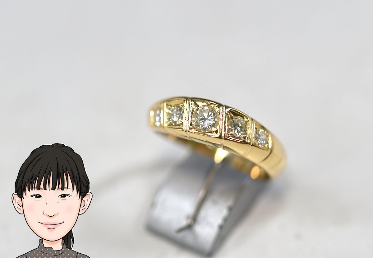 K18 18金 ダイヤモンド 指輪 リング 画像1