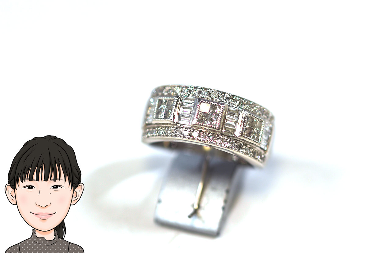 Pt900 プラチナ900 ダイヤモンド 指輪 リング 画像1