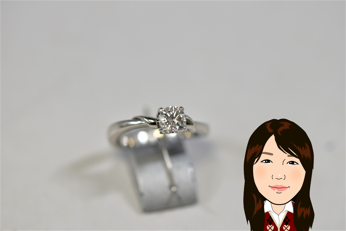 Pt900 プラチナ900 ダイヤモンド 立爪指輪 リング 画像1