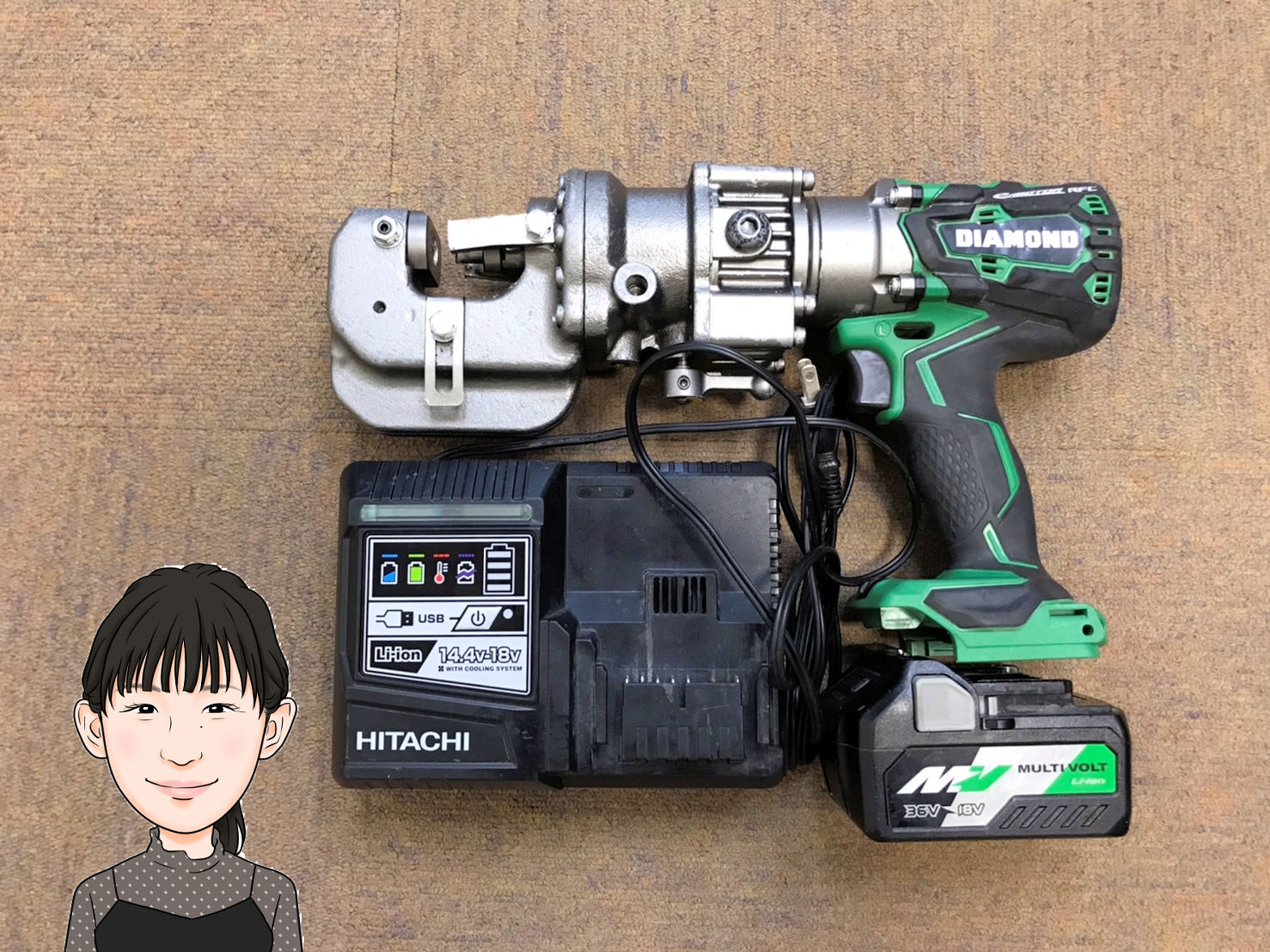 IKK DIAMOND コードレスパンチャー EPC-1525BLH 画像1