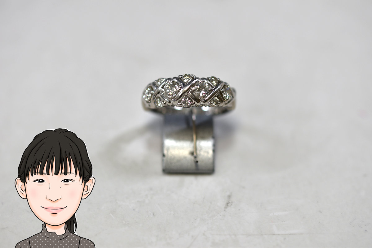 Pt900 プラチナ ダイヤモンド 指輪 画像1