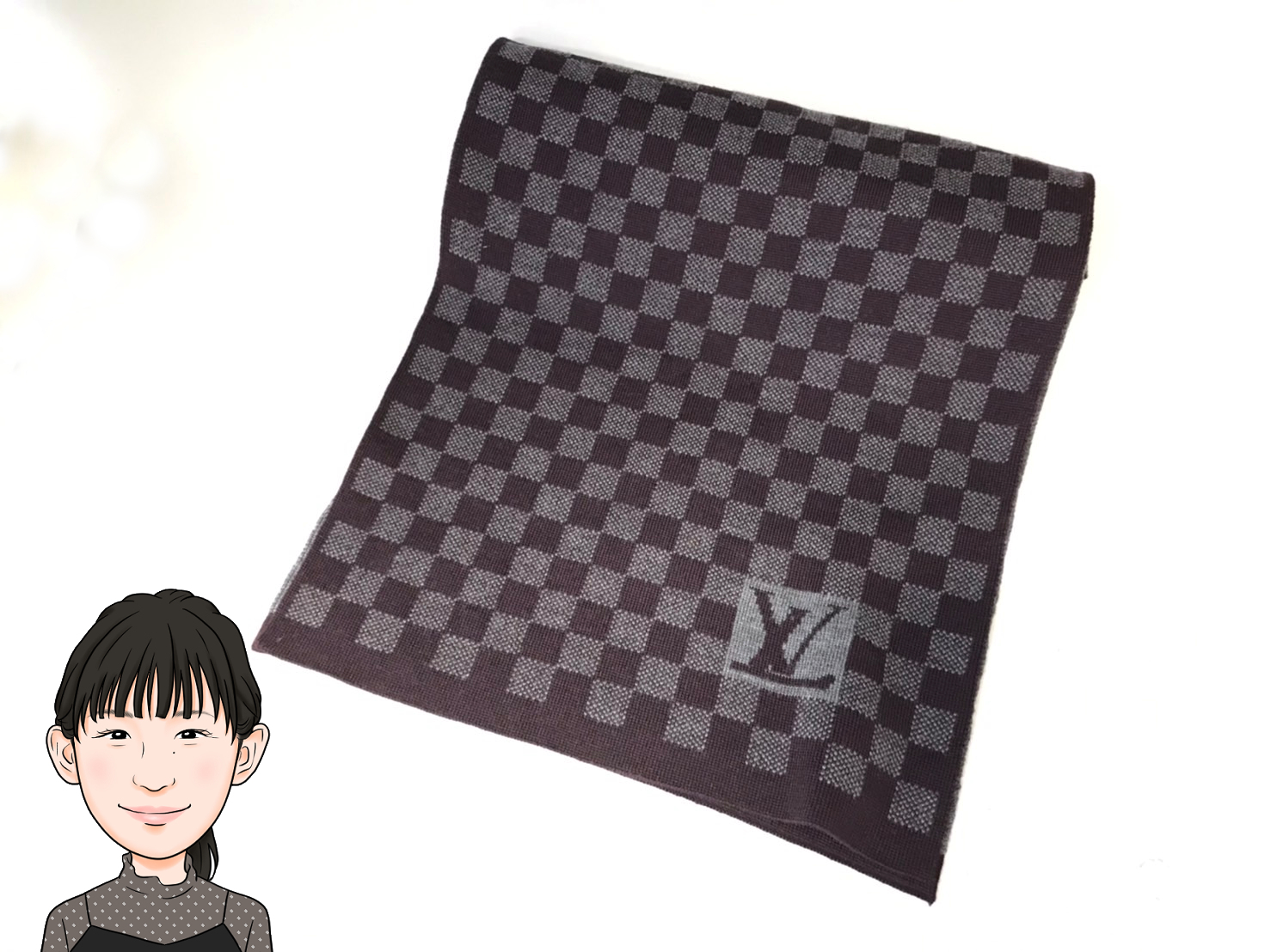 LOUIS VUITTON 【ルイヴィトン】 エシャルプティダミエ マフラー 画像1