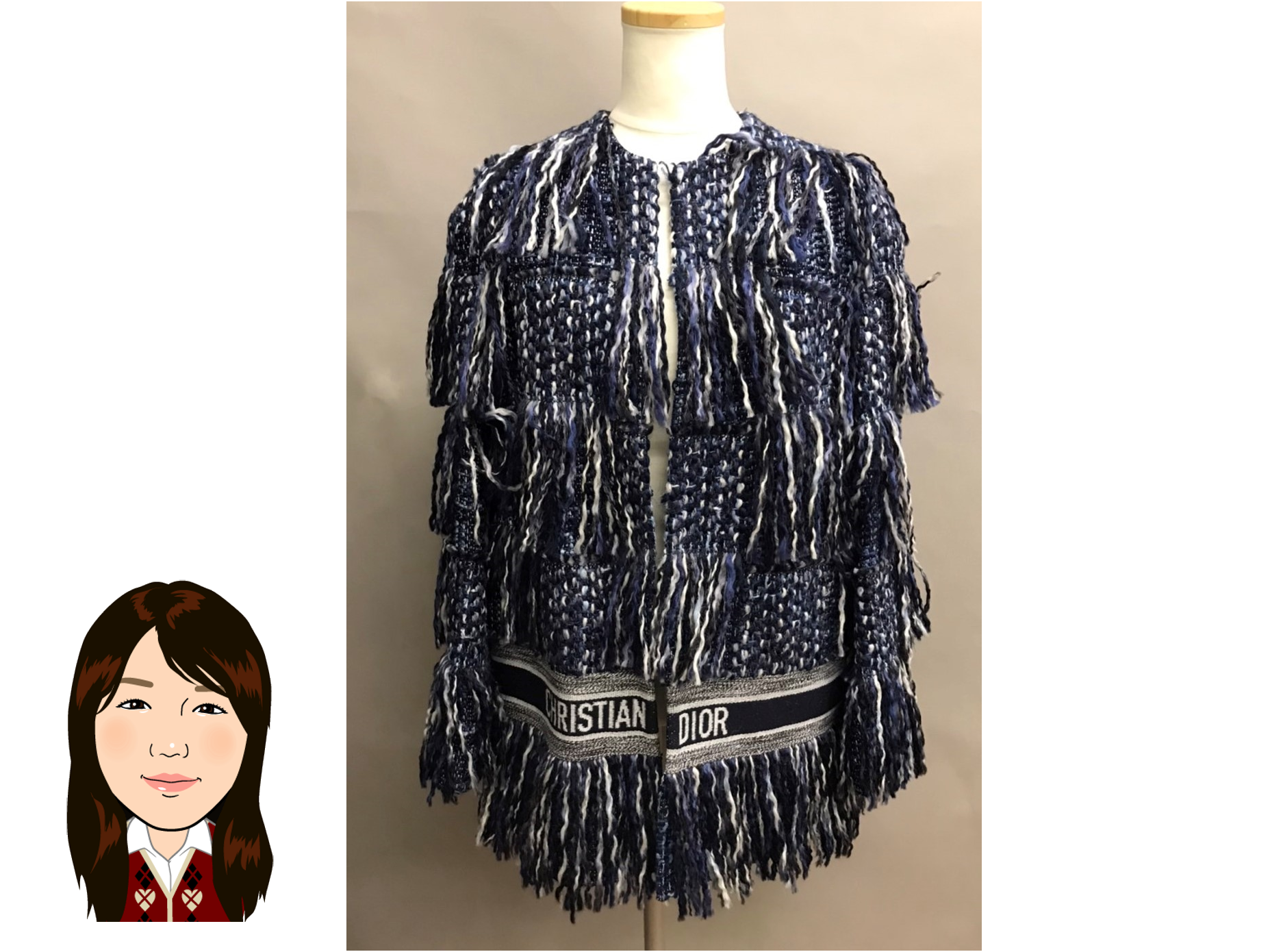 C.Dior 【クリスチャンディオール】 ツイードジャケット 画像1