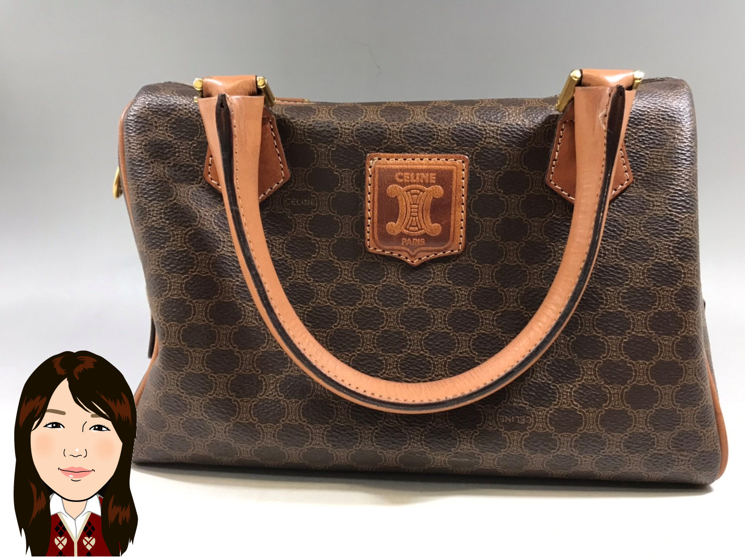 CELINE 【セリーヌ】 オールドセリーヌ マカダム柄 2WAYバッグ 画像1