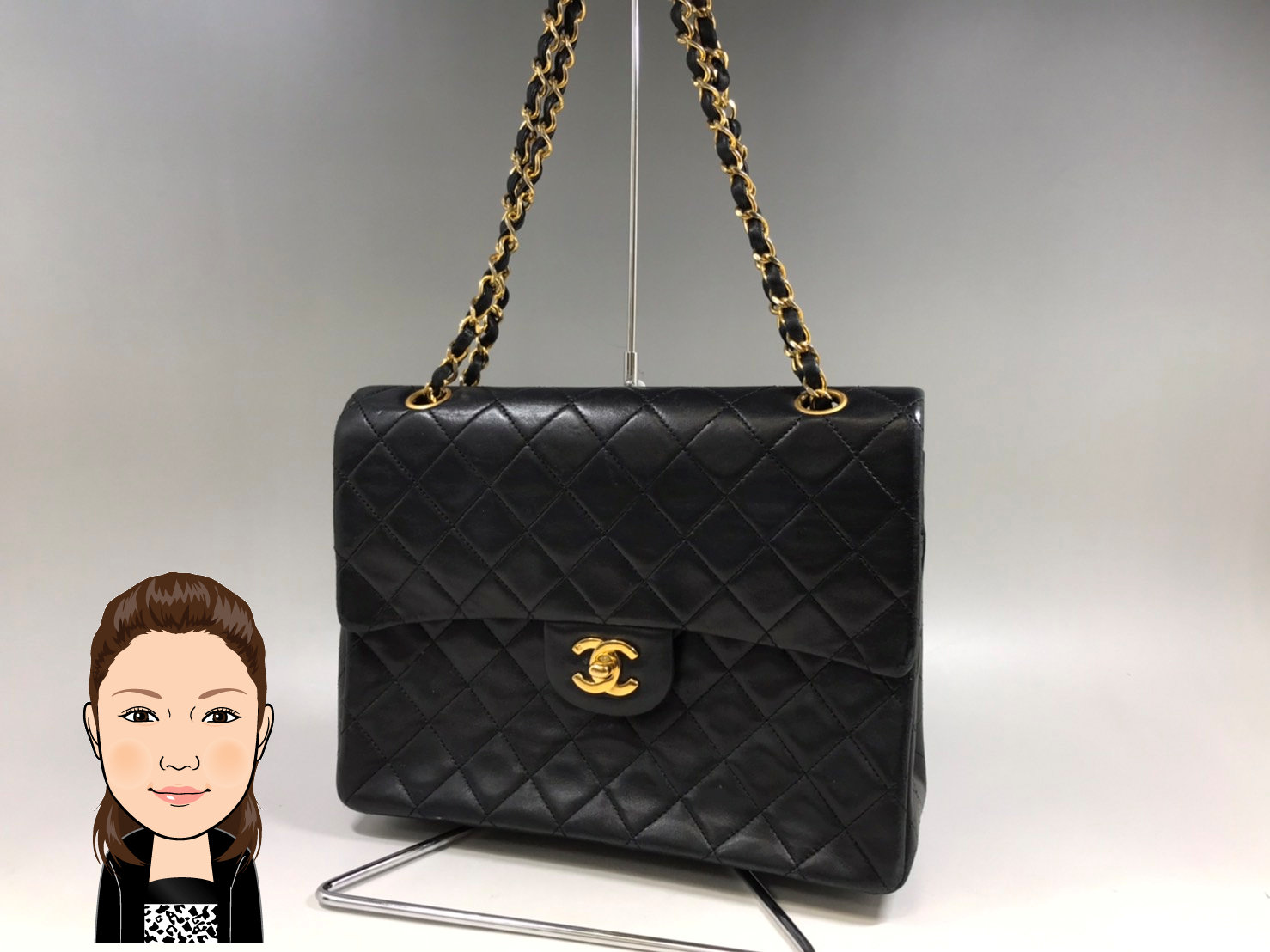 CHANEL 【シャネル】マトラッセ ラムスキン チェーンショルダーバッグ 画像1