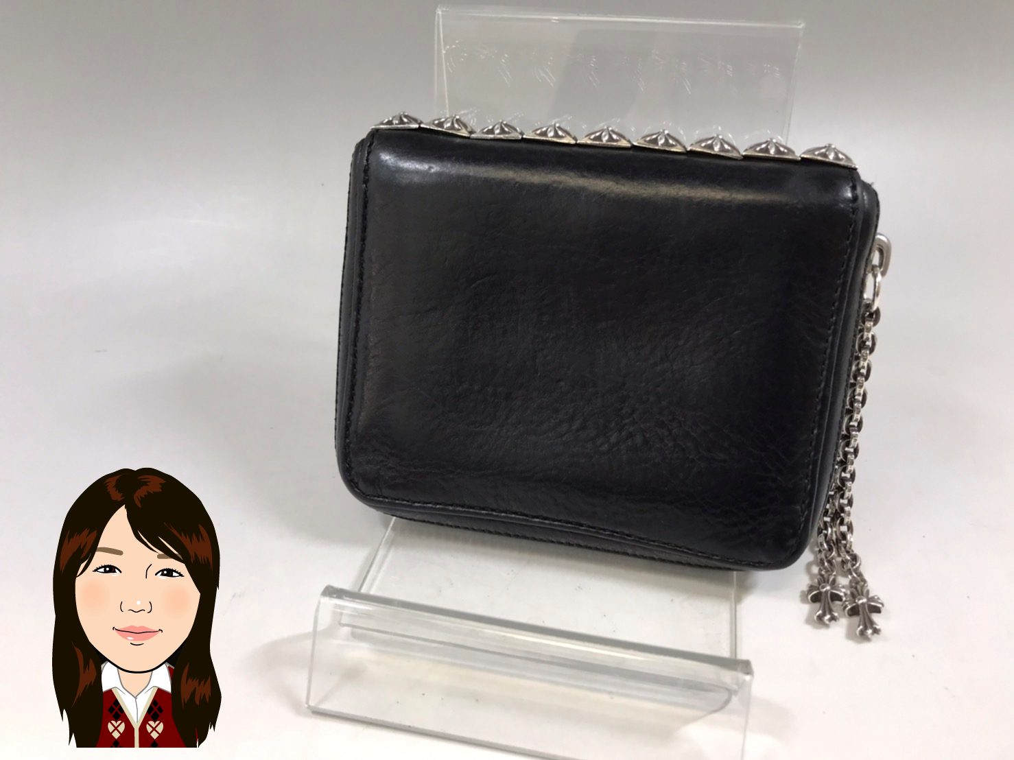 CHROME HEARTS 【クロムハーツ】 3サイドジップ財布 革 レザー 画像1