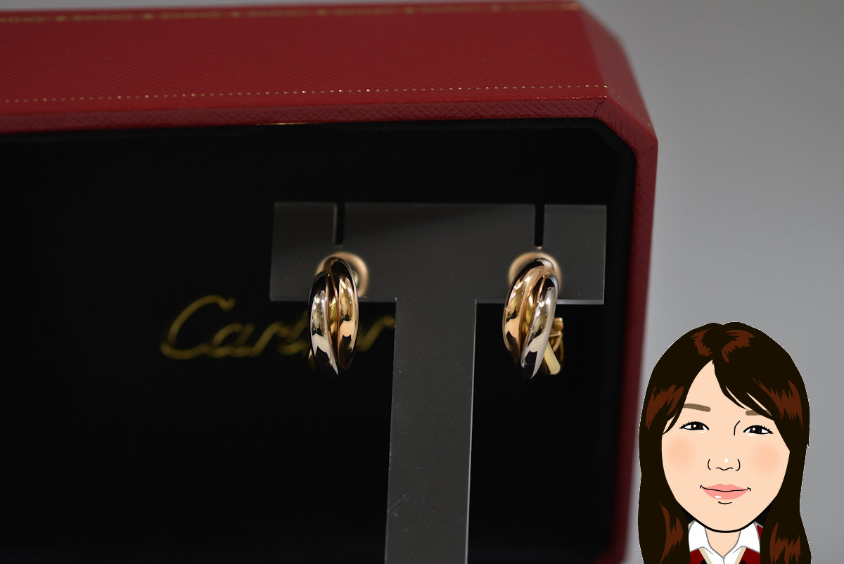 Cartier 【カルティエ】K18 3G 18金 トリニティ ピアス 画像1