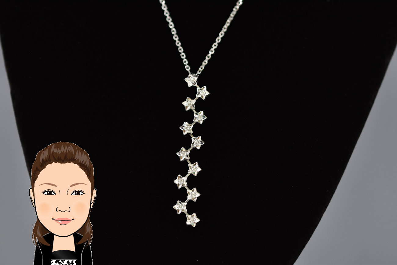 CHANEL 【シャネル】K18WG 18金 ホワイトゴールド スターダスト ダイヤモンド ネックレス 画像1