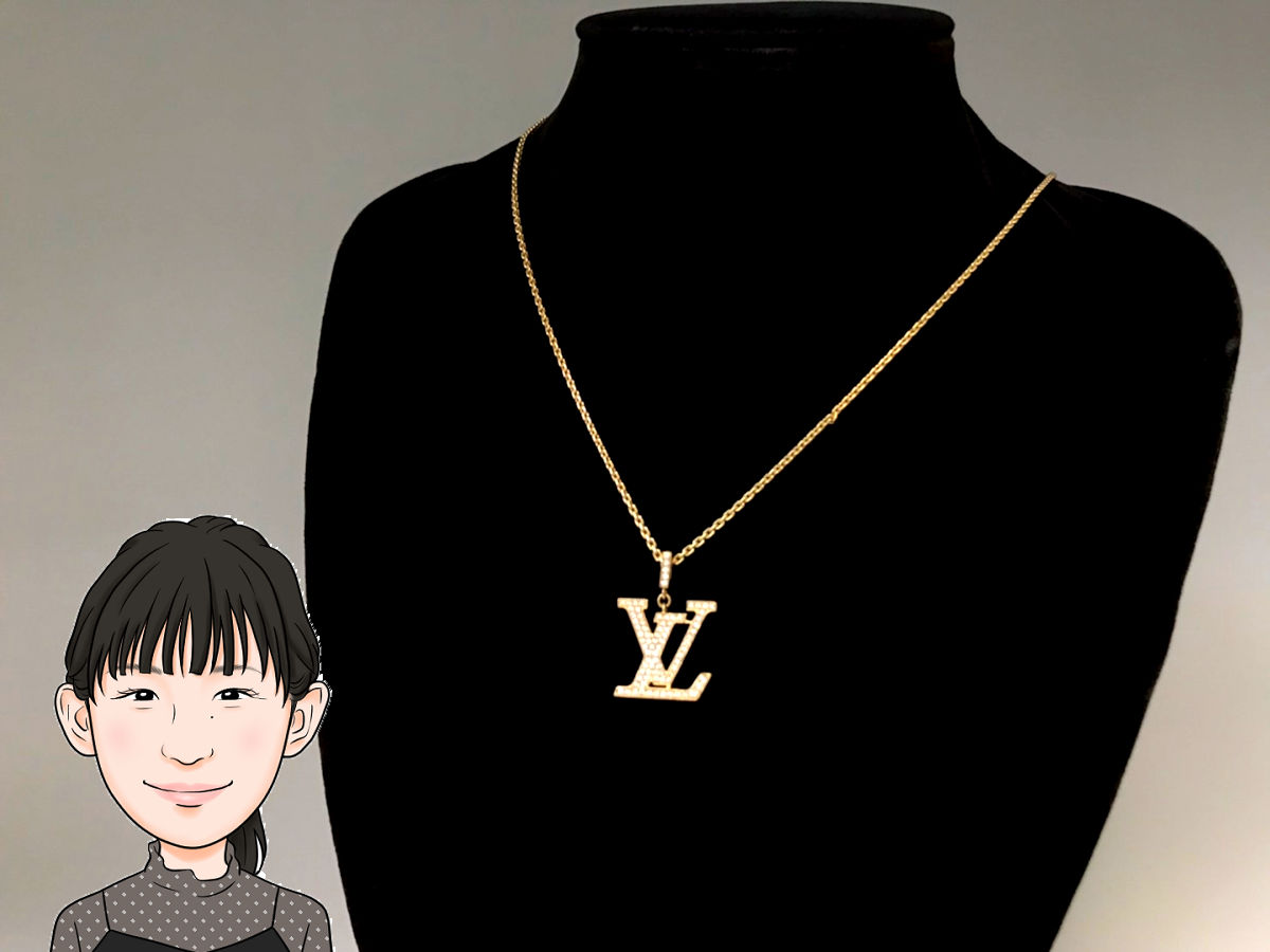 LOUIS VUITTON 【ルイヴィトン】 K18 ネックレス ペンダント パンダンティフ LV GM 画像1