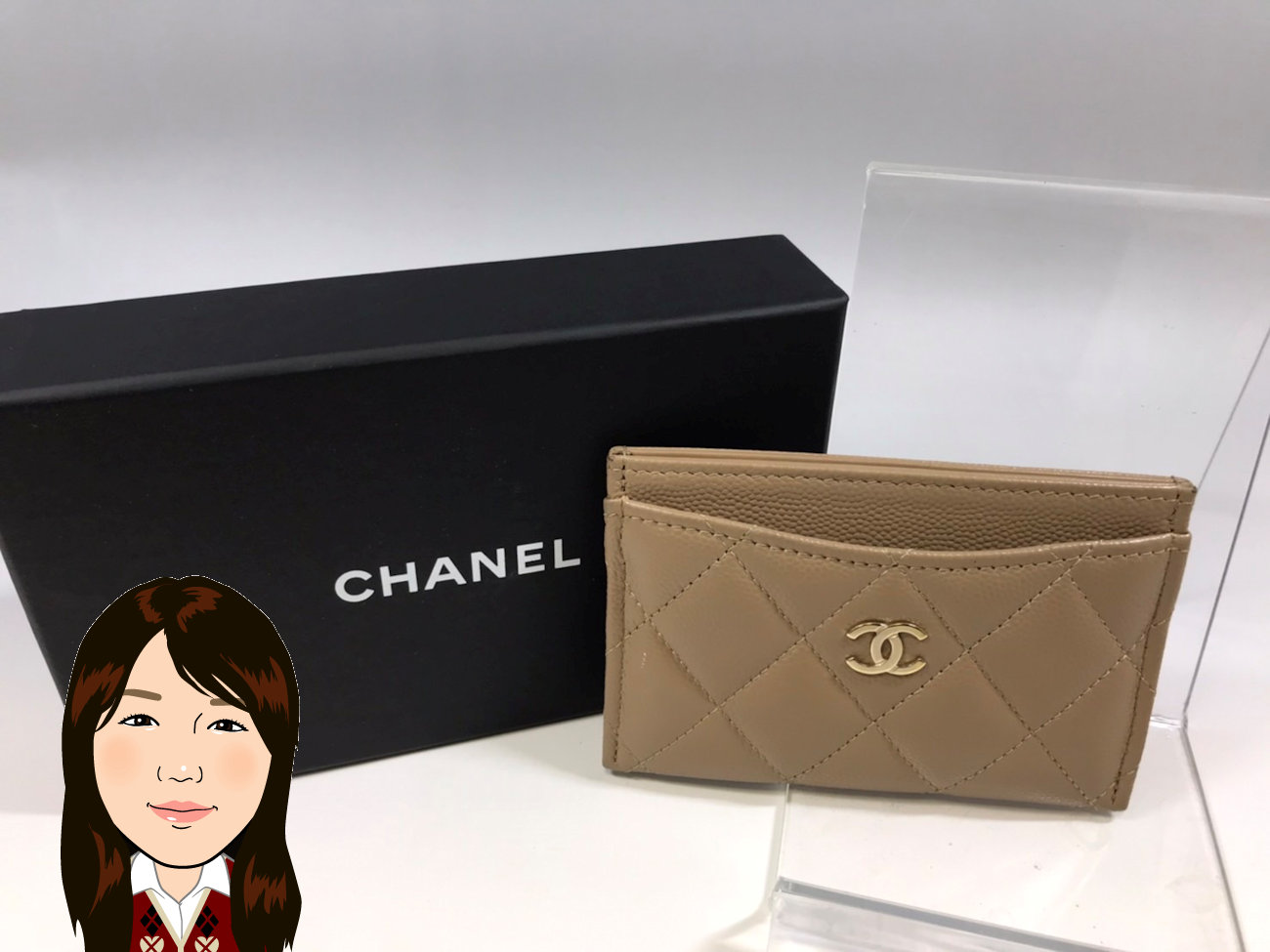 CHANEL 【シャネル】マトラッセ キャビアスキン カードケース 画像1
