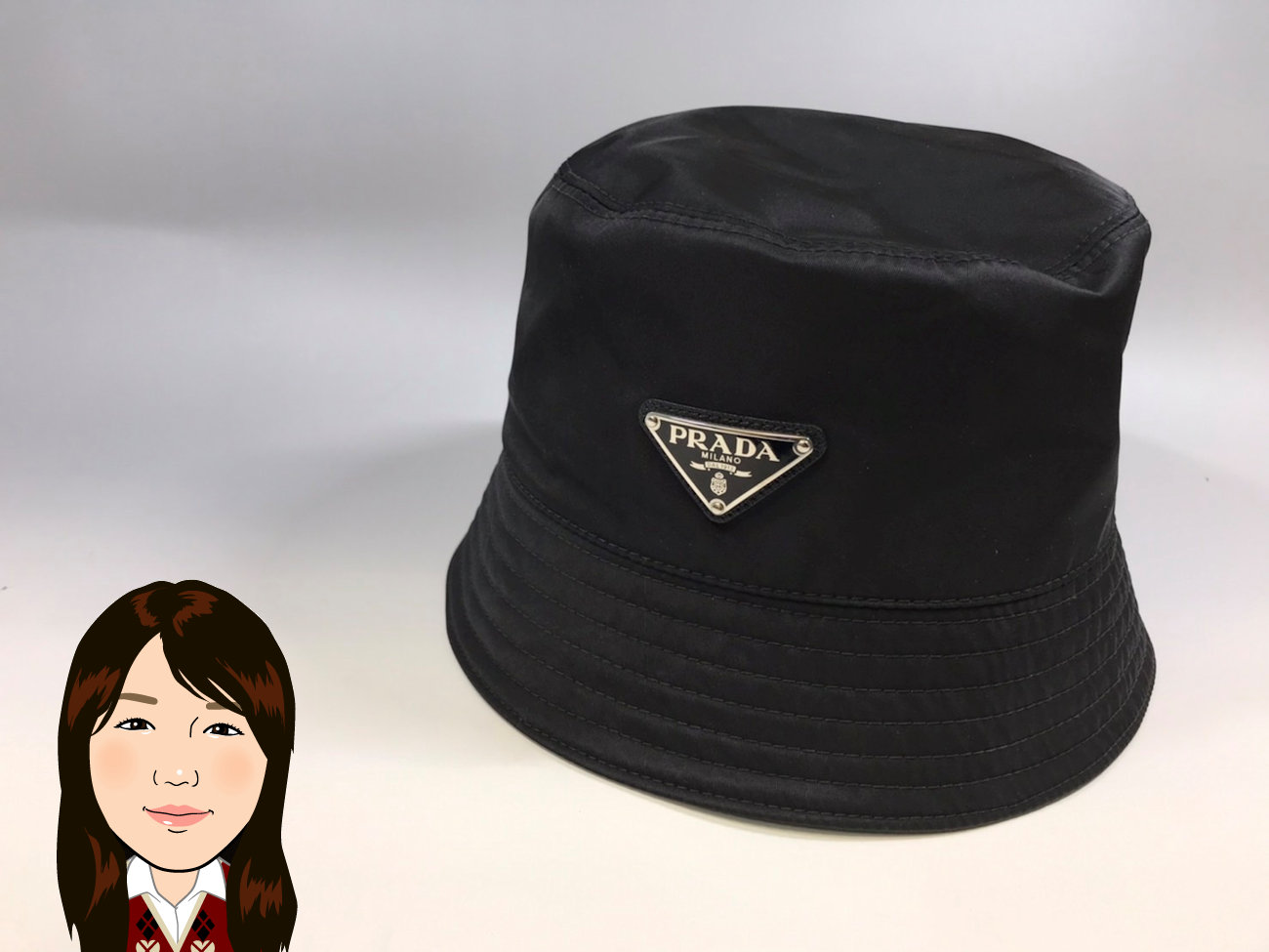 PRADA 【プラダ】ナイロン バケットハット 帽子 画像1