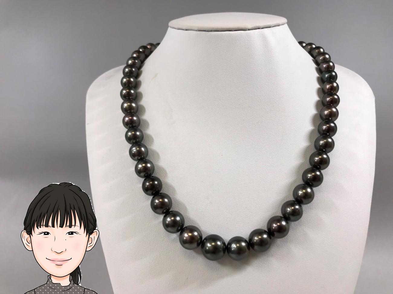 黒蝶 真珠 パール ネックレス 画像1