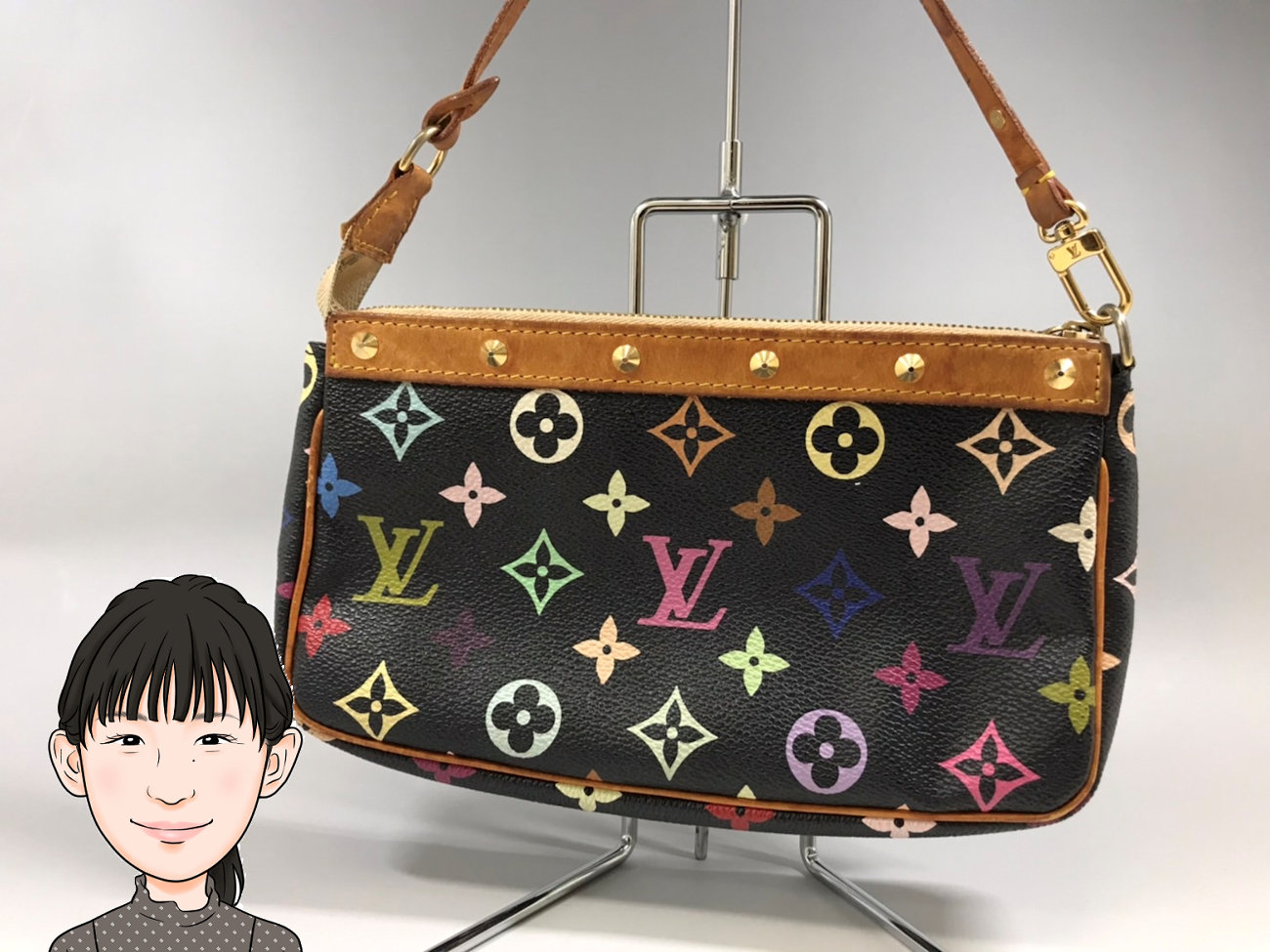 LOUIS VUITTON 【ルイヴィトン】モノグラム マルチ 黒 ポシェット・アクセソワール M92648 画像1