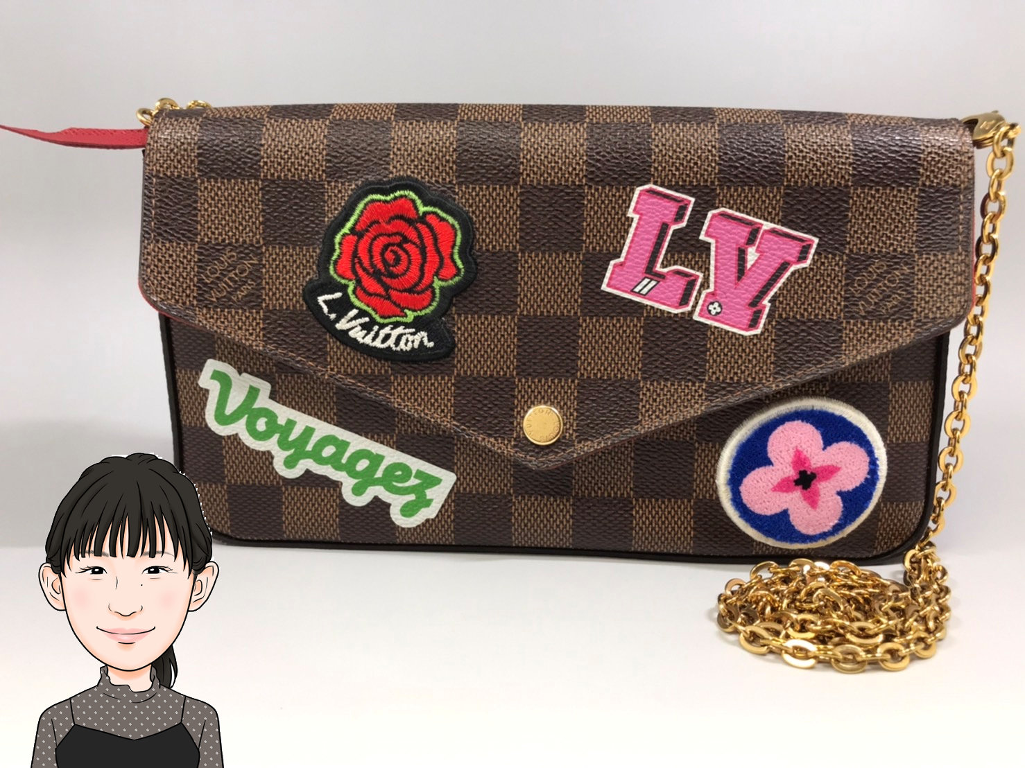 LOUIS VUITTON 【ルイヴィトン】ダミエ ポシェット･フェリシーGM M60129 画像1