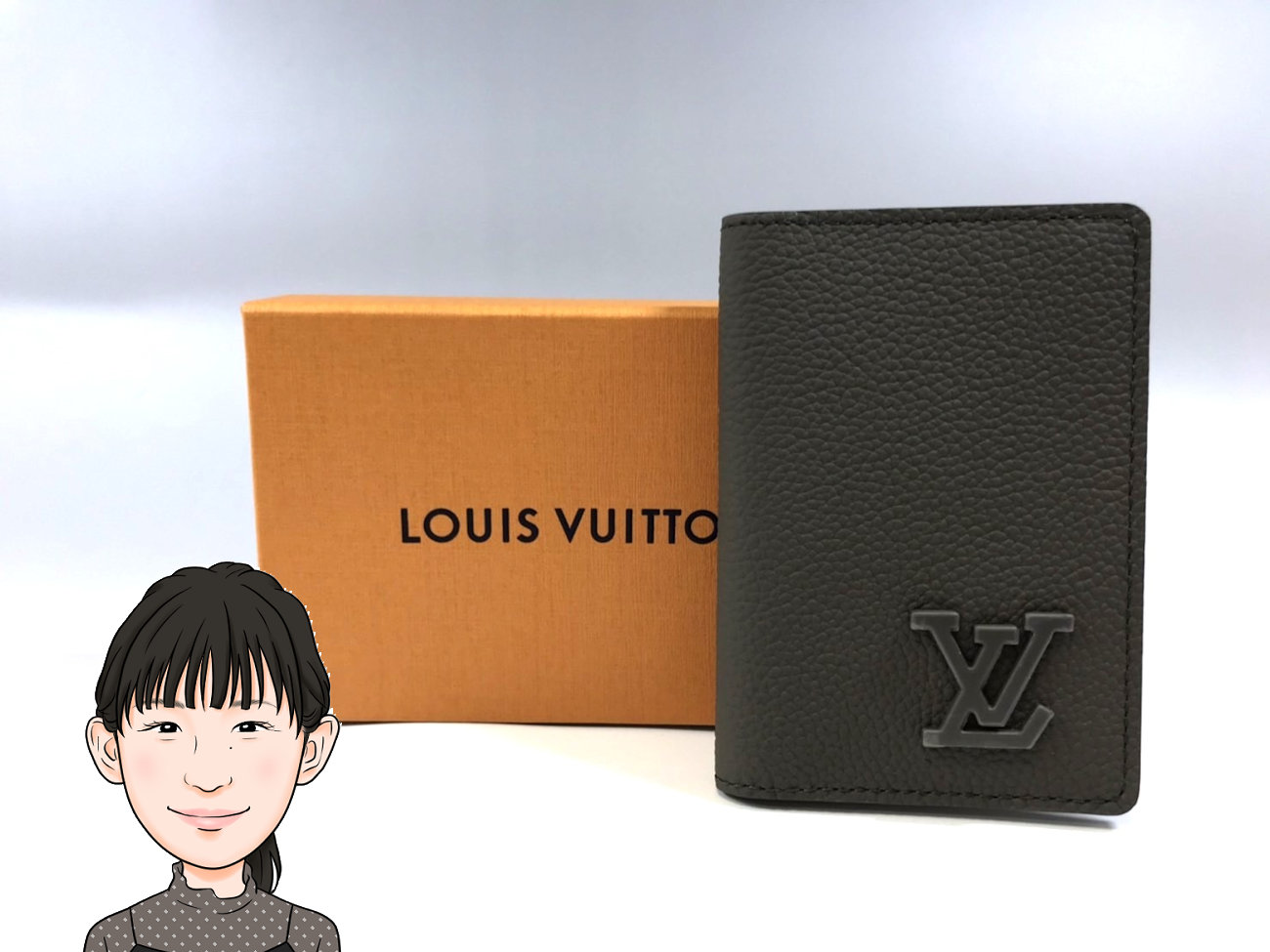 LOUIS VUITTON 【ルイヴィトン】アエログラムレザー オーガナイザー・ドゥ・ポッシュ M81731 カードケース 画像1