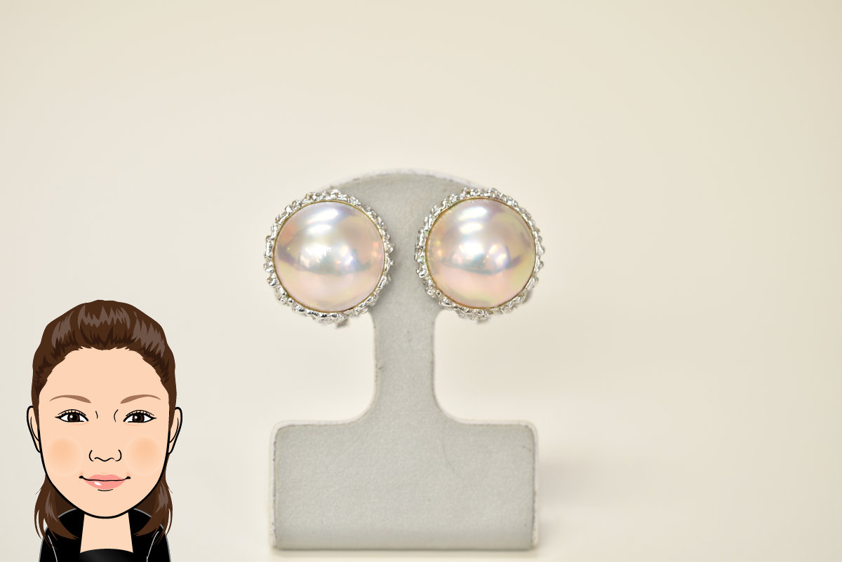TASAKI 【田崎真珠】 マベパール イヤリング 画像1
