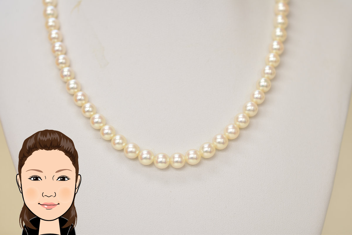 TASAKI 【田崎真珠】 K14WG 14金 パールネックレス 画像1