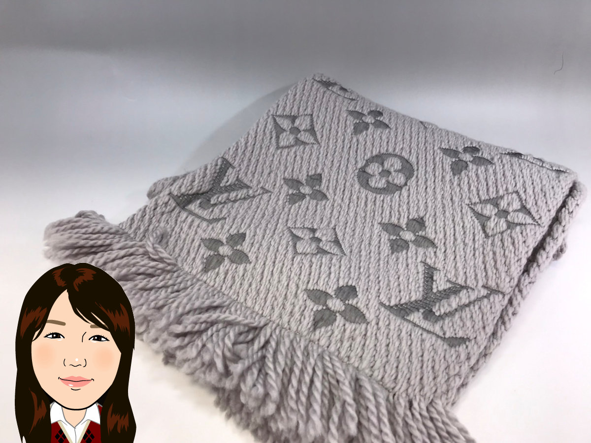 LOUIS VUITTON 【ルイヴィトン】マフラー エシャルプ・ロゴマニア ウール M74742 画像1