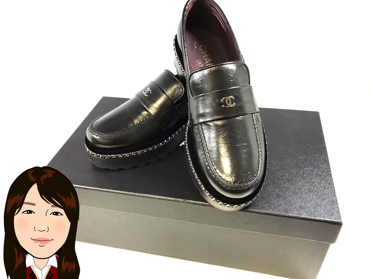 CHANEL 【シャネル】 黒 ローファー レディース 靴 画像1