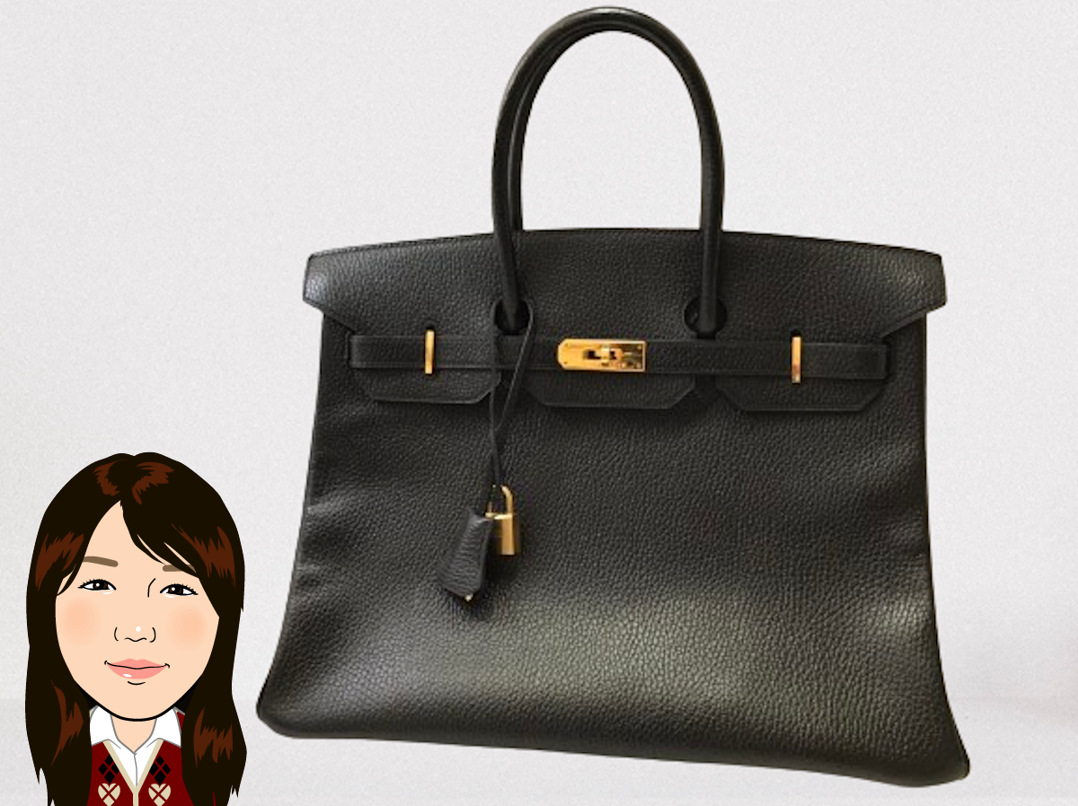 HERMES 【エルメス】バーキン35 カーフ 黒 ゴールド金具 画像1