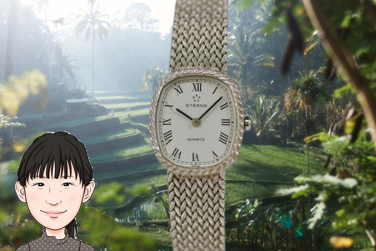 Eterna【エテルナ】ホワイトゴールド 18金 K18 WG 金無垢 レディース時計 画像1