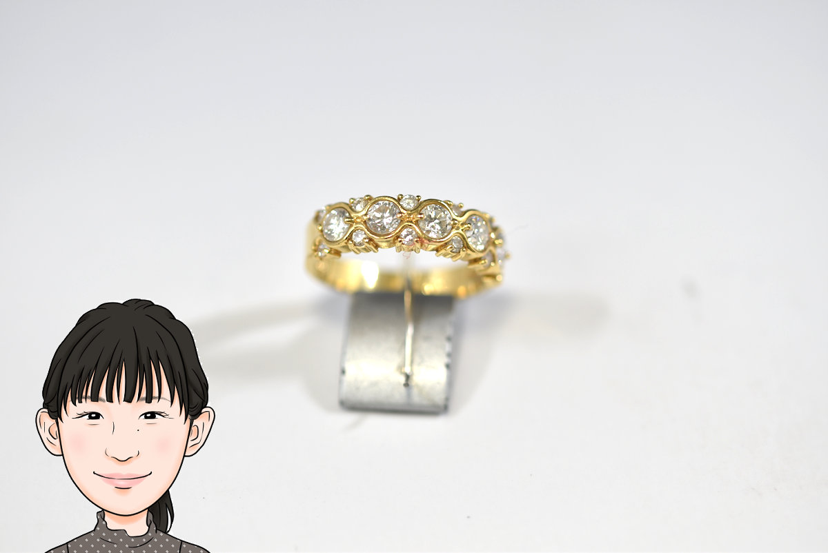K18 【18金】 ダイヤモンド 指輪 画像1