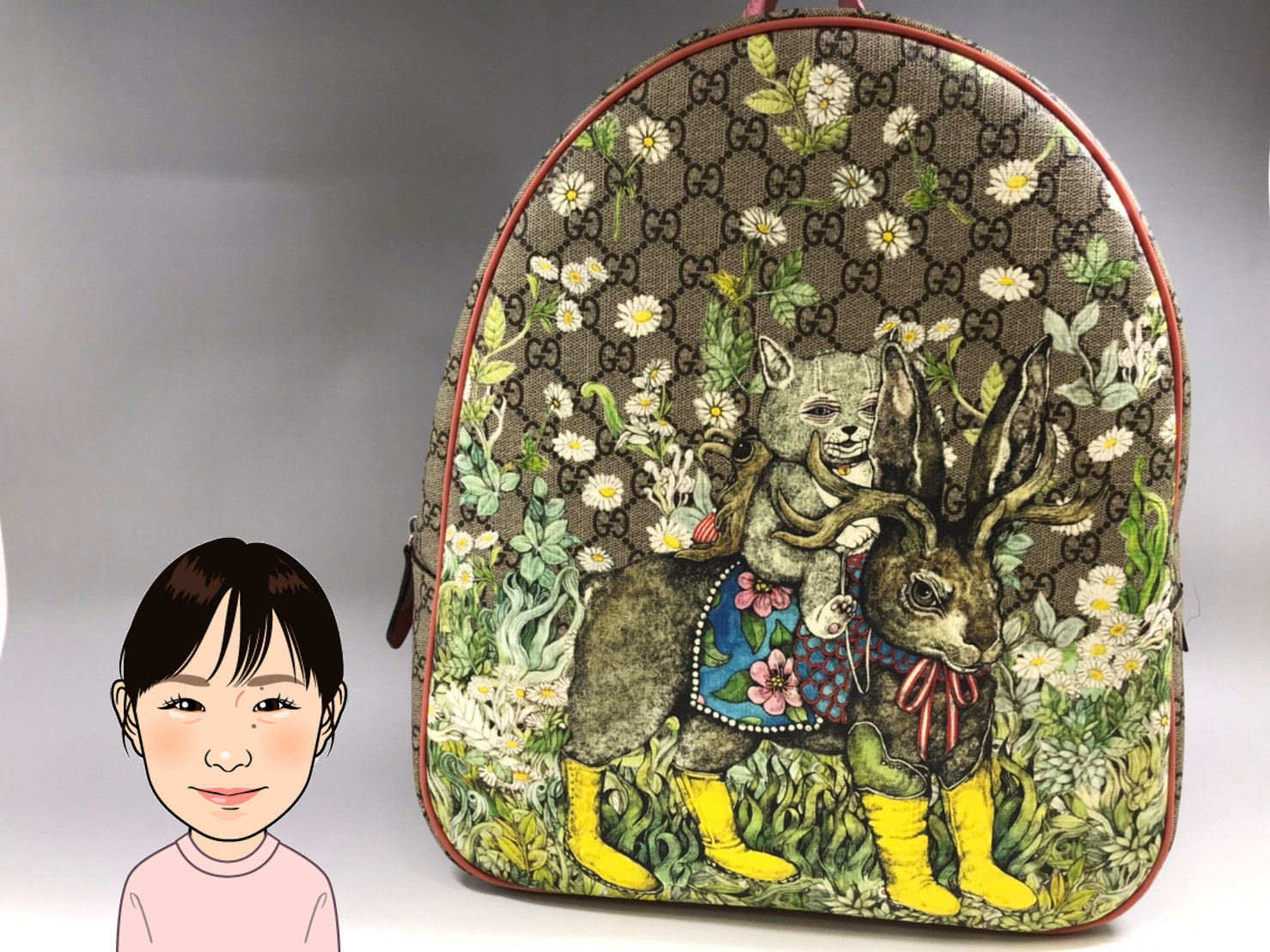 GUCCI 【グッチ】 GGスプリーム 433578 ヒグチユウコラボ リュック バックパック 画像1