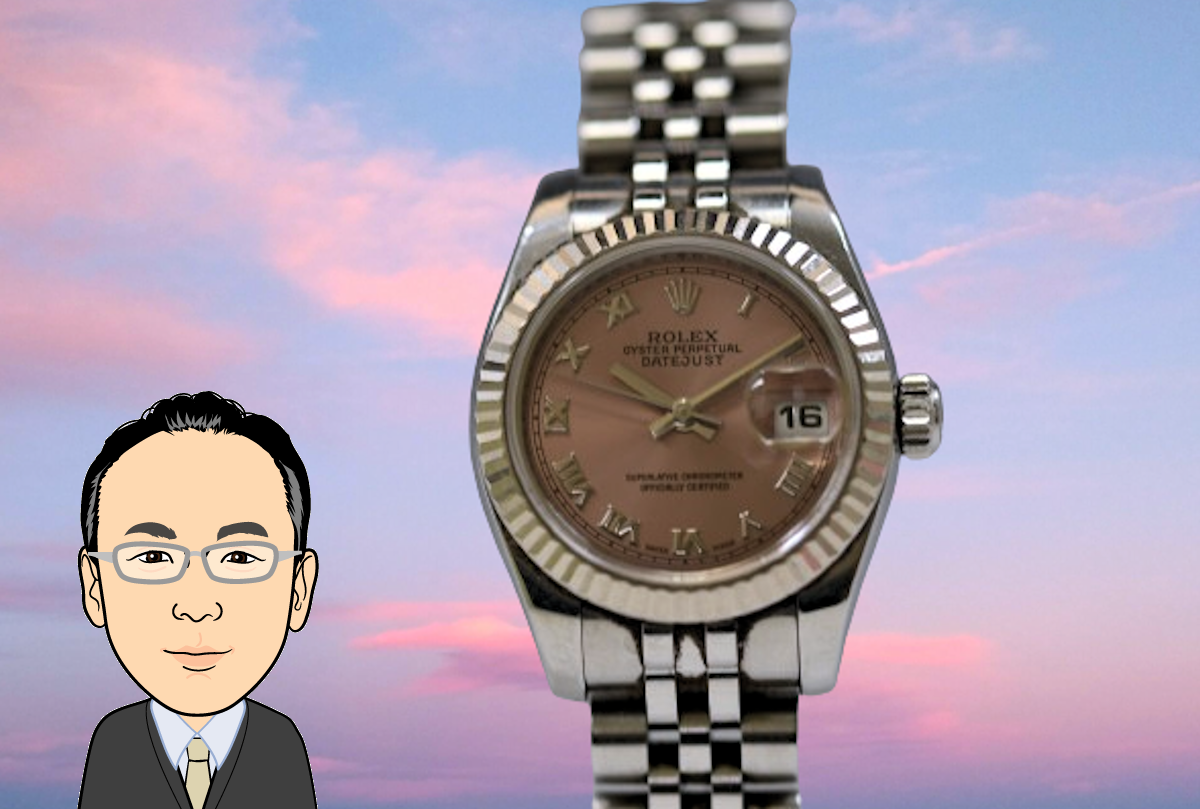 ROLEX 【ロレックス】デイトジャスト 179174 ピンクローマ レディース時計 画像1