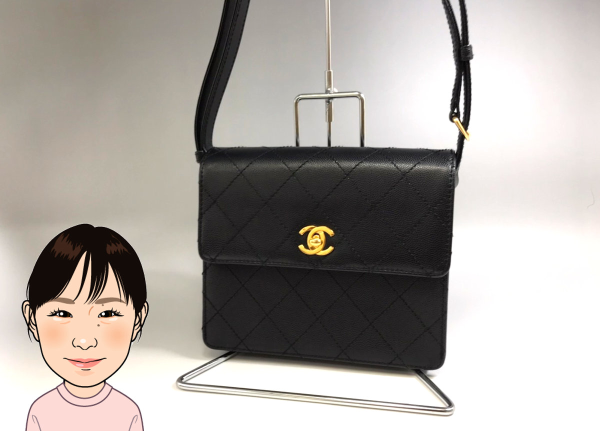 CHANEL 【シャネル】 キャビアスキン マトラッセ ハンドバッグ 画像1
