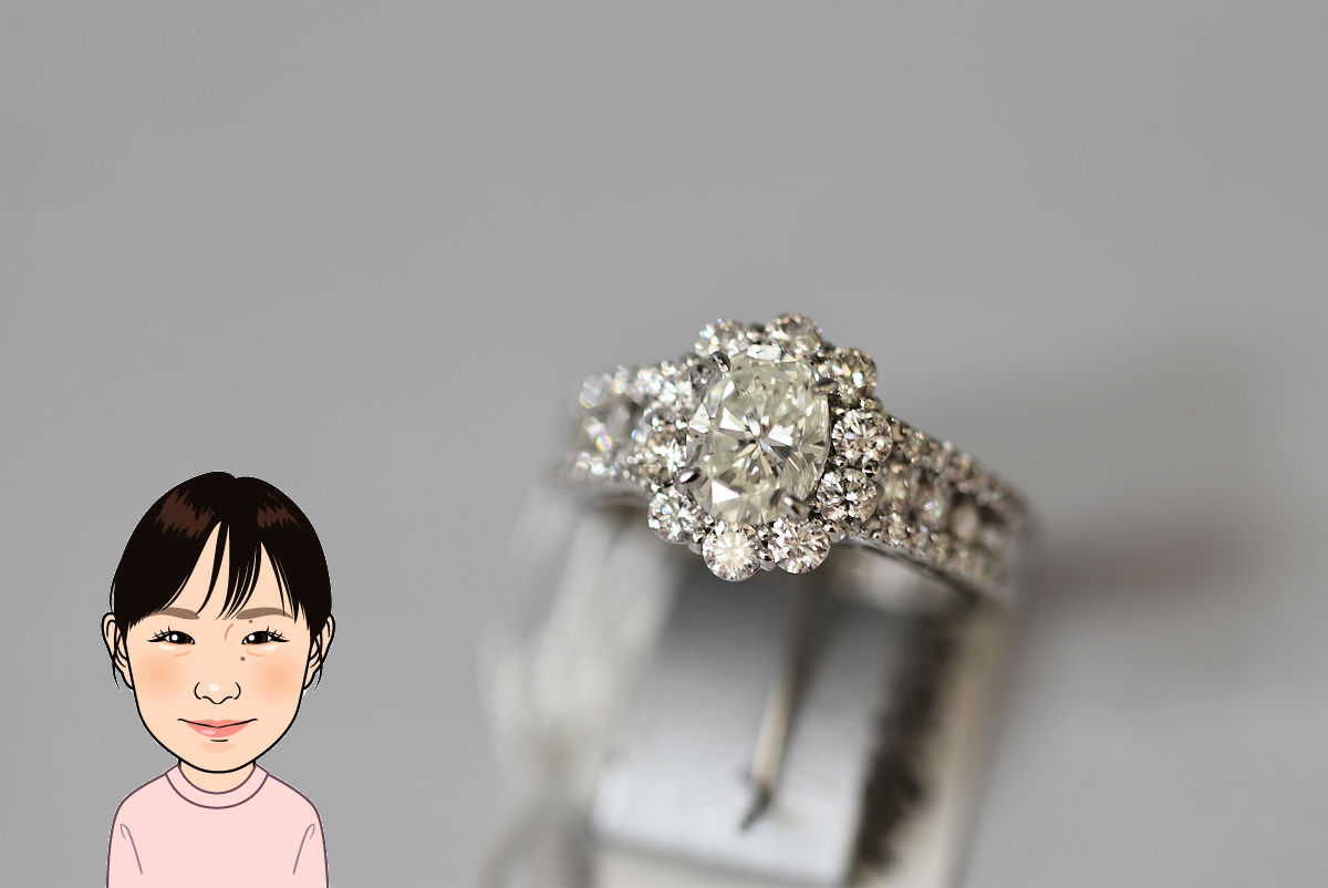 Pt900 プラチナ900 ダイヤモンド リング 指輪 画像1