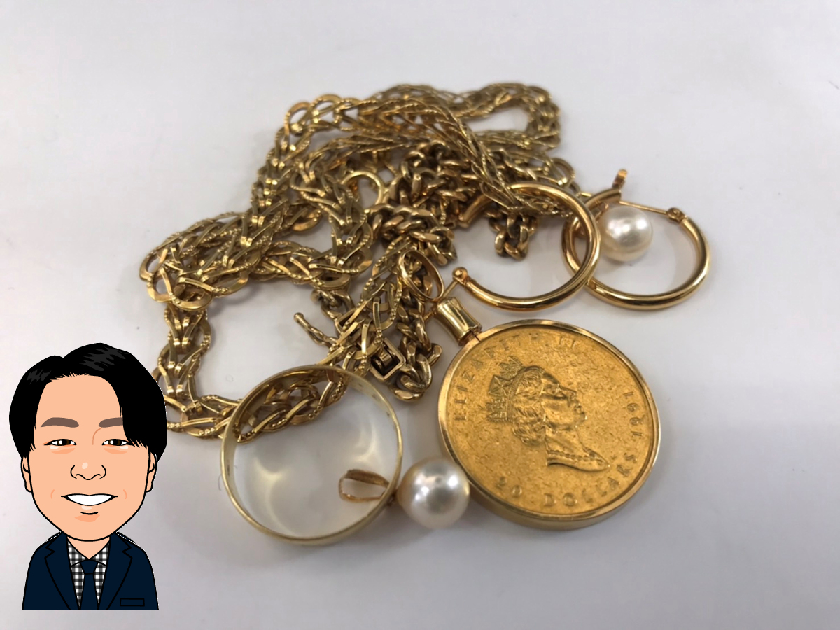 K18 18金 ネックレス ブレスレット リング ペンダント K24 24金 コイン 画像1