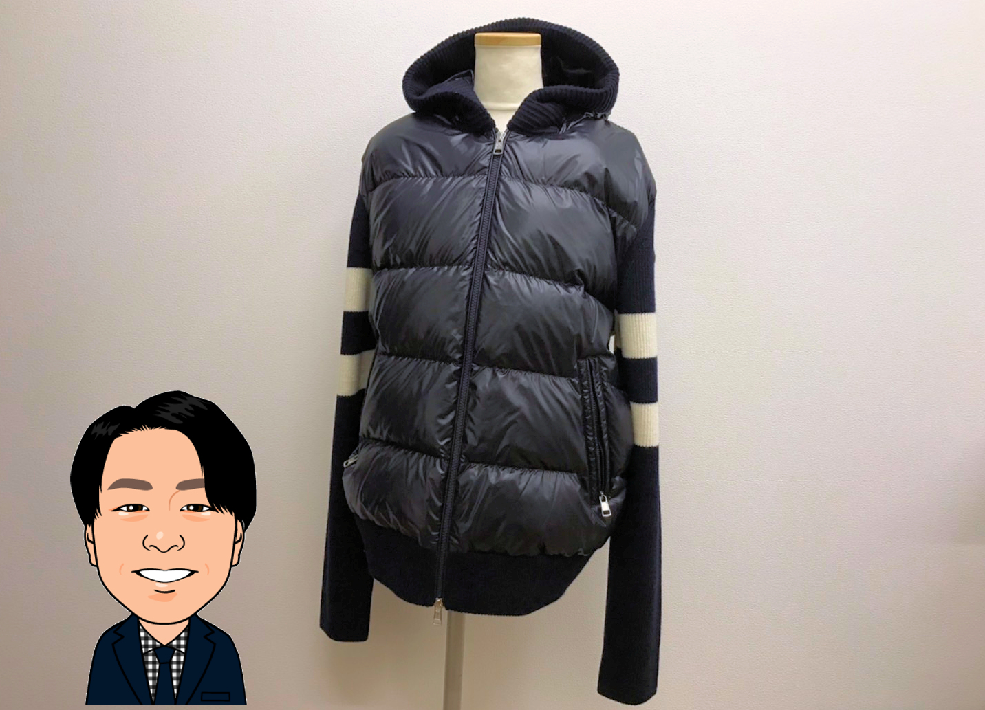 MONCLER 【モンクレール】CARDIGAN TRICOT コンビブルゾン ダウン/ニット 画像1