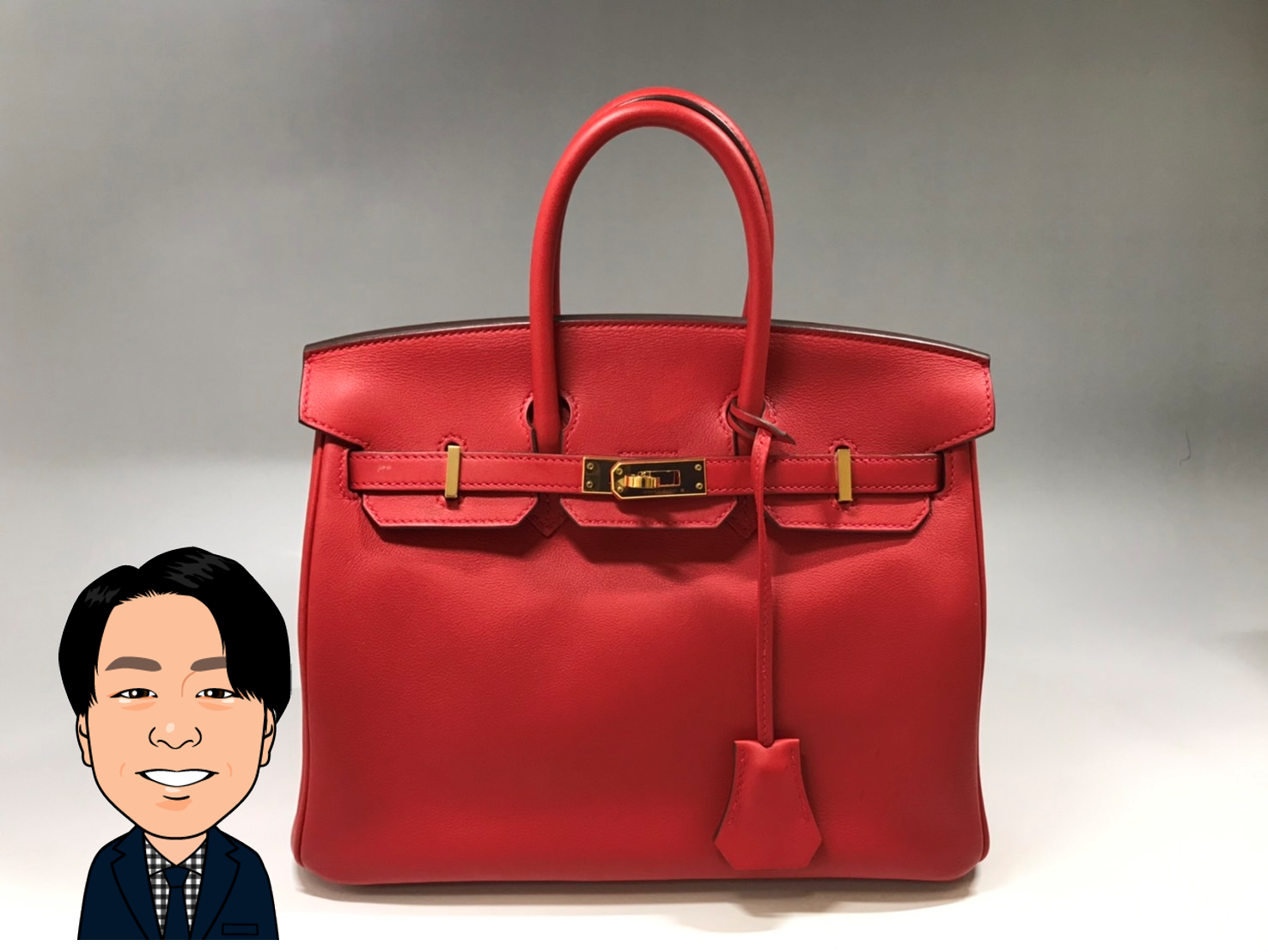 HERMES 【エルメス】バーキン25 スイフト 赤 ゴールド金具 画像1
