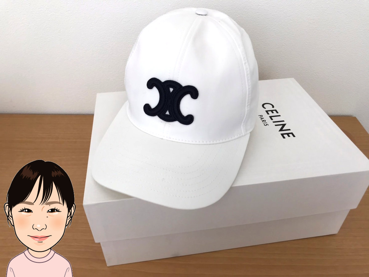 CELINE 【セリーヌ】 白 ロゴキャップ 帽子 画像1